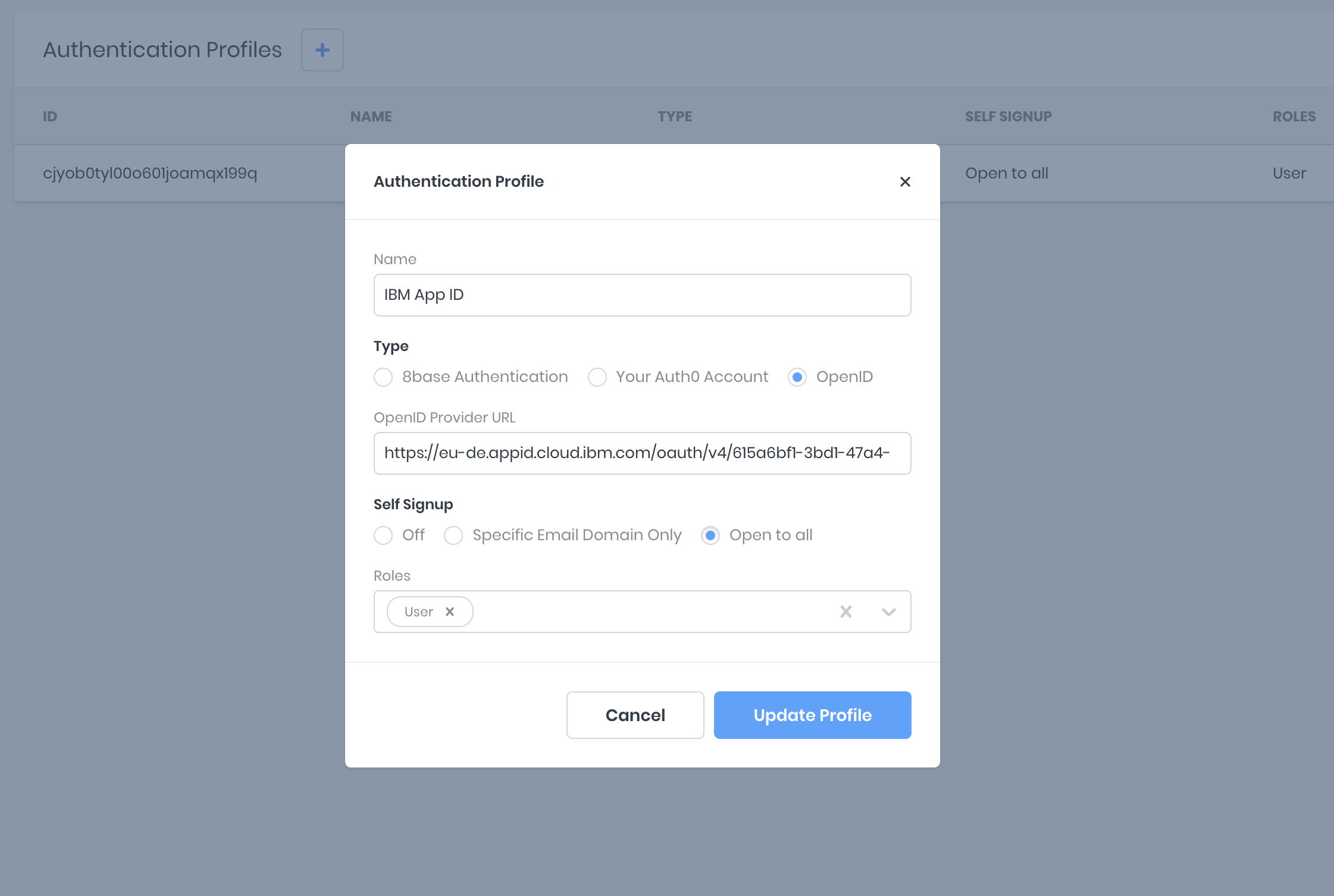 Adding an OpenID Authentication Provider in 8base