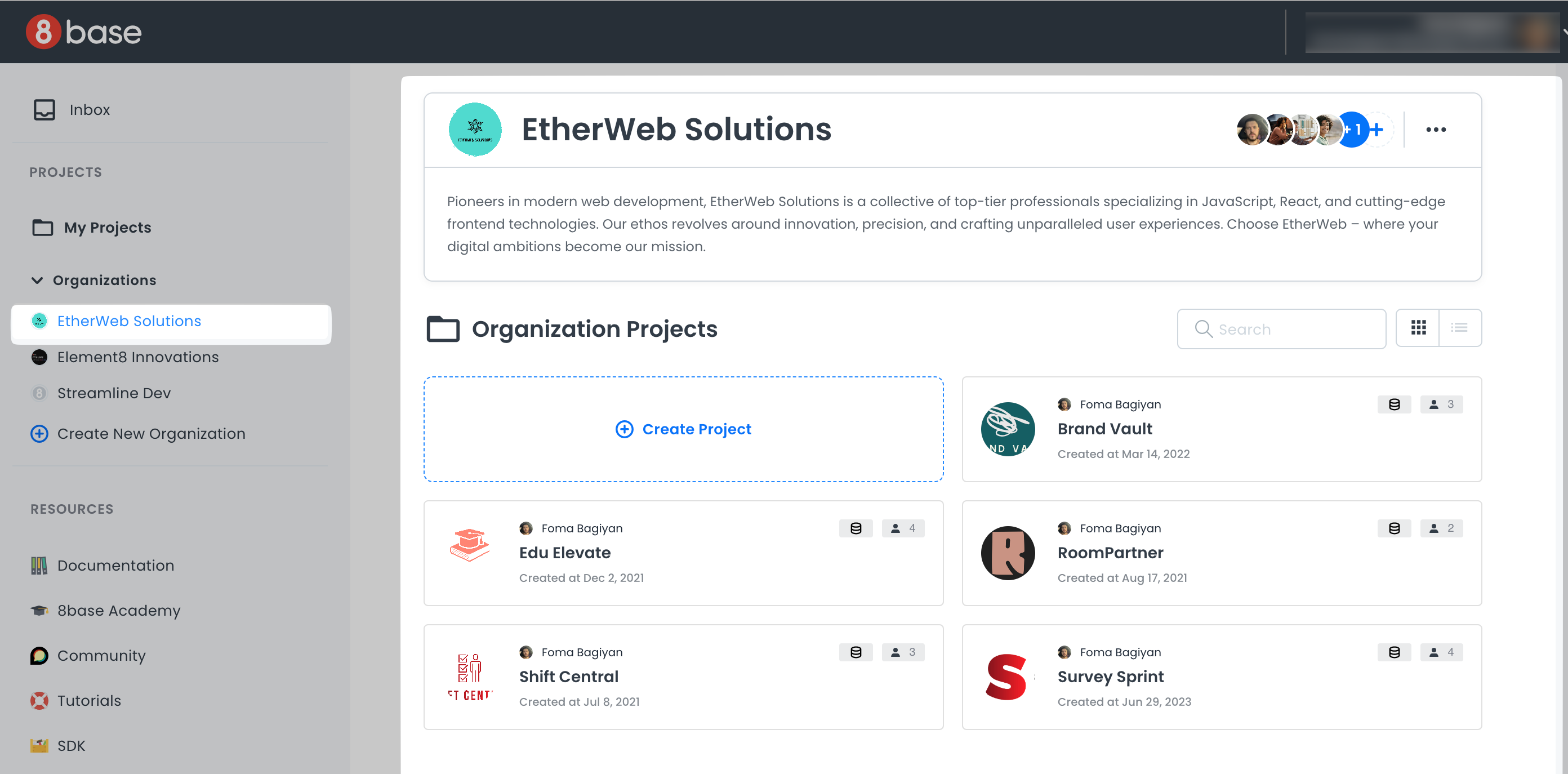 Organization home page